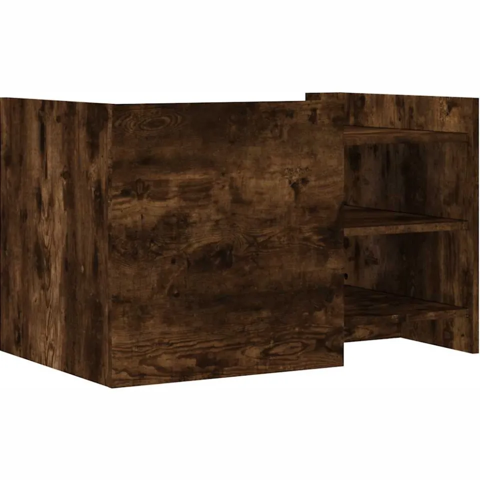 vidaXL Salontafel 80x50x50 cm bewerkt hout gerookt eikenkleurig, foto 5