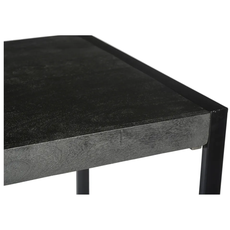 Livingfurn Bartafel 'Norris' Mangohout en staal, 140 x 80cm, foto 5