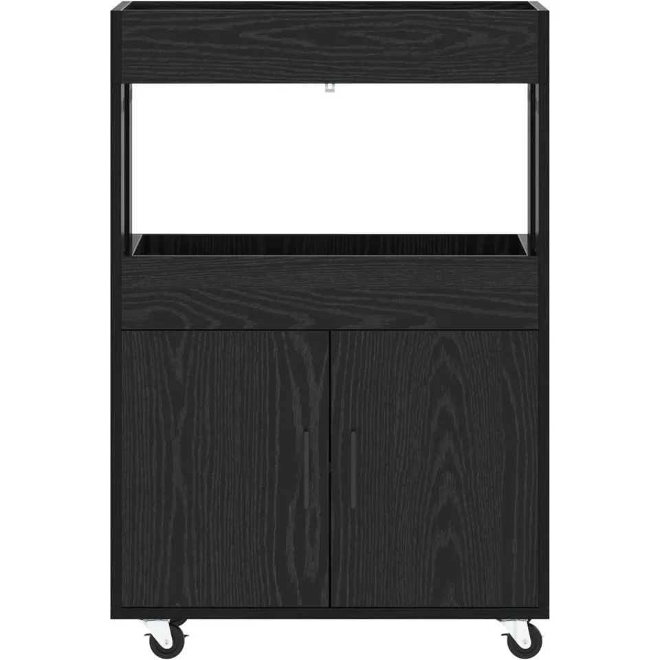 vidaXL Bar Kar Zwart eiken 60 x 39,5 x 89 cm Bewerkt hout, foto 4