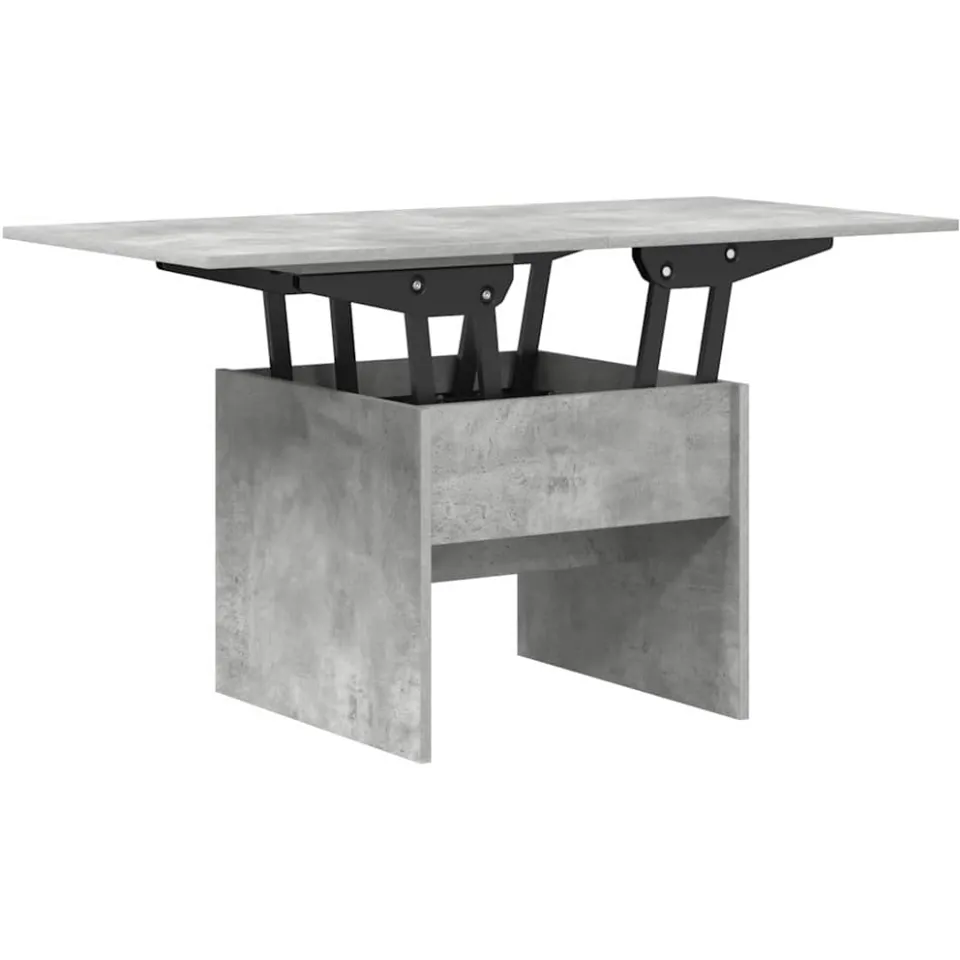 vidaXL Salontafel Beton Grijs 55 x 54,5 x 45 cm Bewerkt hout, foto 3