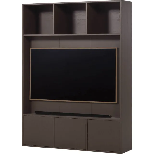 WOOOD Meggy tv-opbergkast dust grijs mid brown