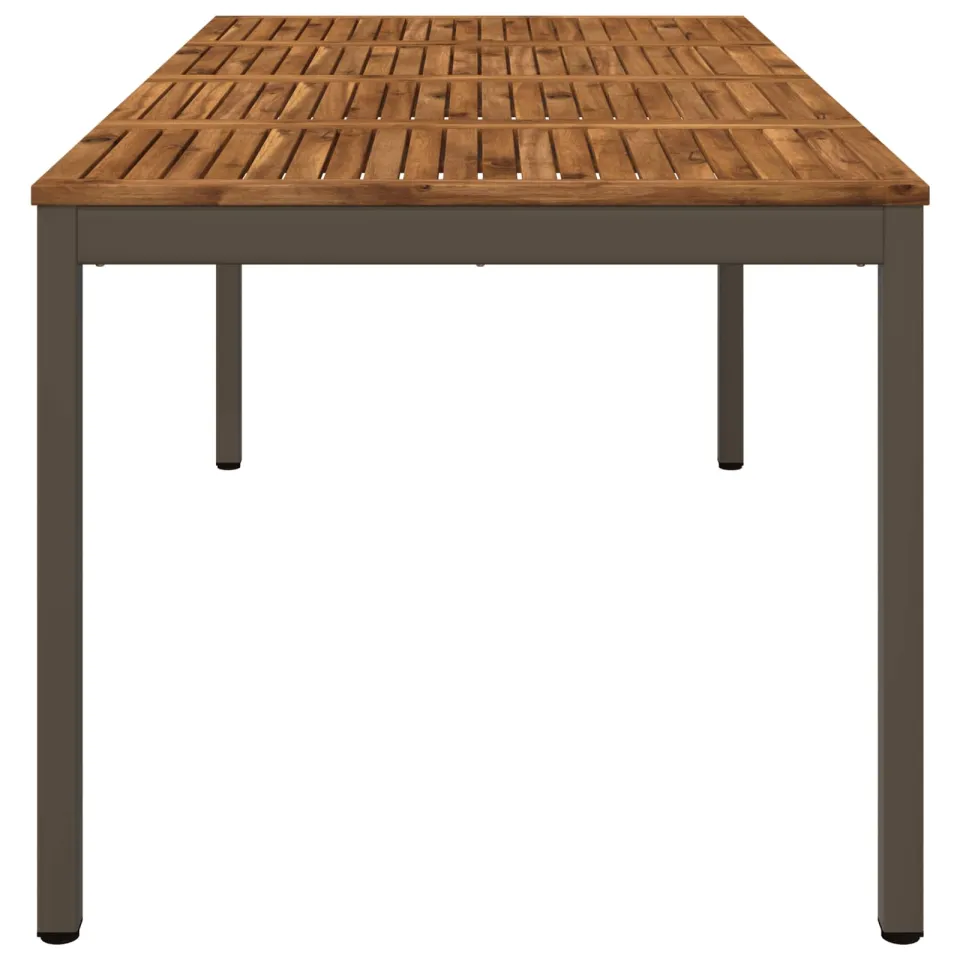 vidaXL Tuindiner tafel NAARDEN Natuurlijk en Koffie 147 x 88,5 x 75 cm bruin, foto 4