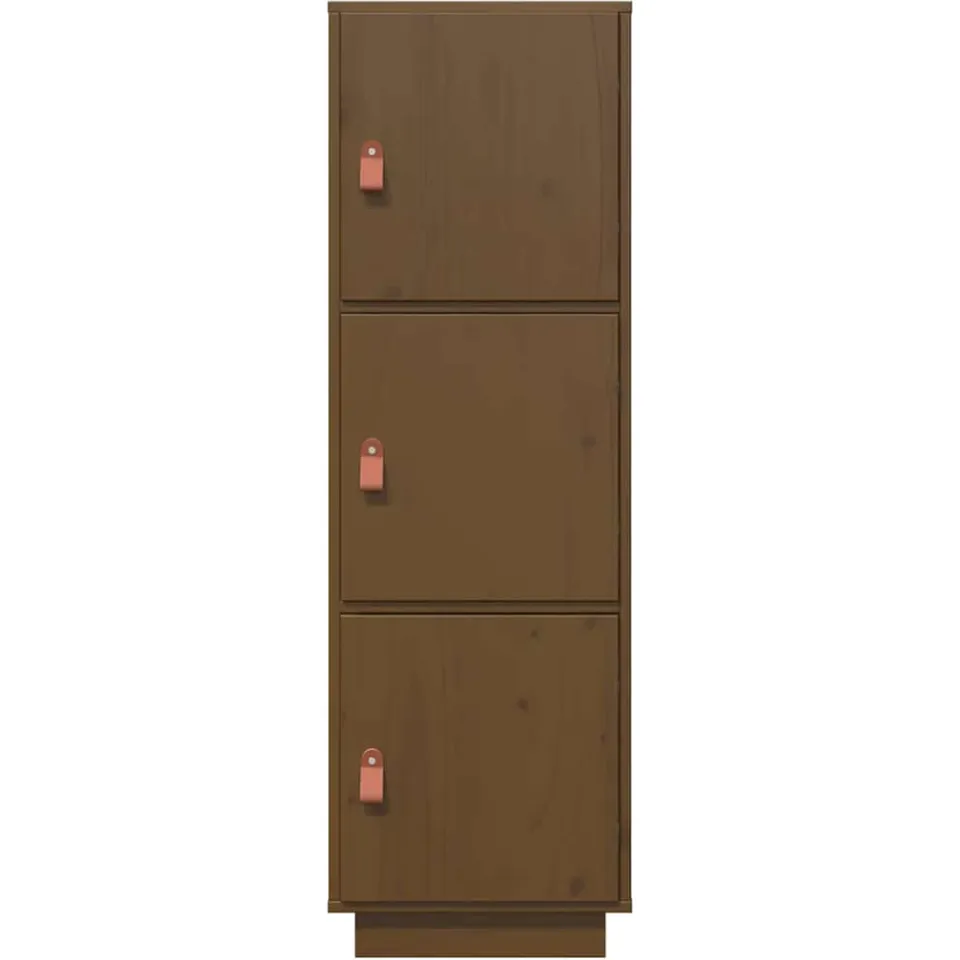 vidaXL Hoge kast 34x40x108,5 cm massief grenenhout honingbruin bruin, foto 4