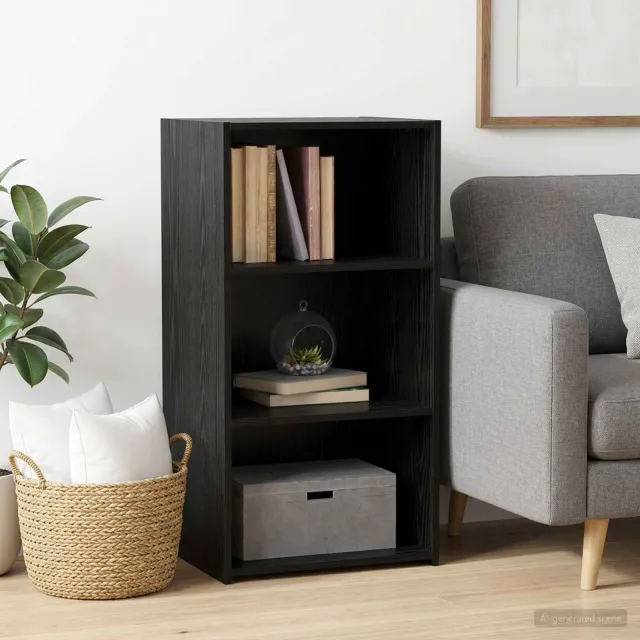 vidaXL Dressoir Zwart eiken 50 x 41 x 93 cm Bewerkt hout, foto 2