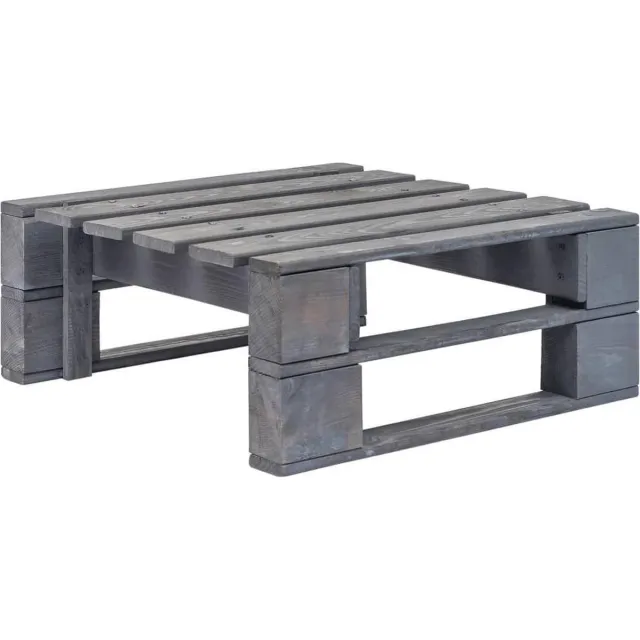 vidaXL Tuinhocker - pallet - hout - grijs