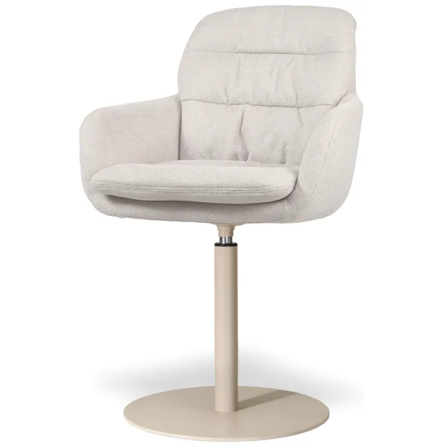 Nolon Niva-Mia draaibare tulp eetkamerstoel beige - beige onderstel, foto 2