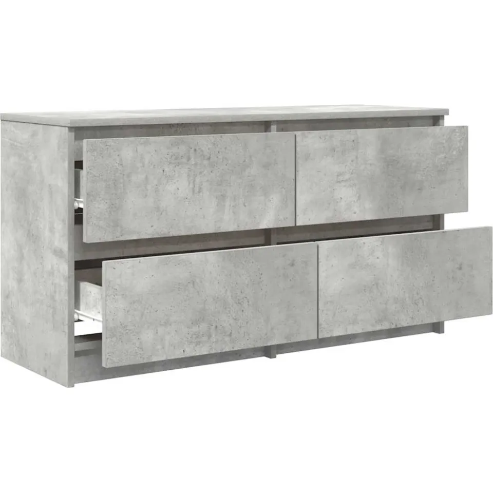 vidaXL Tv-meubel 100x35x54 cm bewerkt hout betongrijs grijs, foto 4