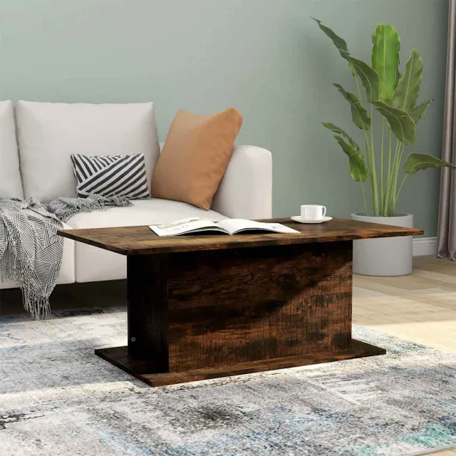 vidaXL Salontafel 102x55,5x40 cm bewerkt hout gerookt eikenkleurig Bruin