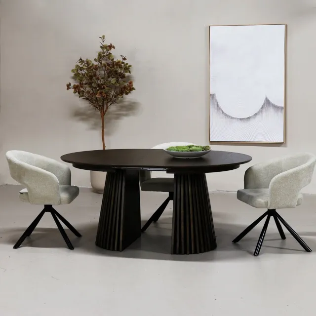 House Nordic Eettafel Osaka - Bruin Uitschuifbaar - 120-200cm