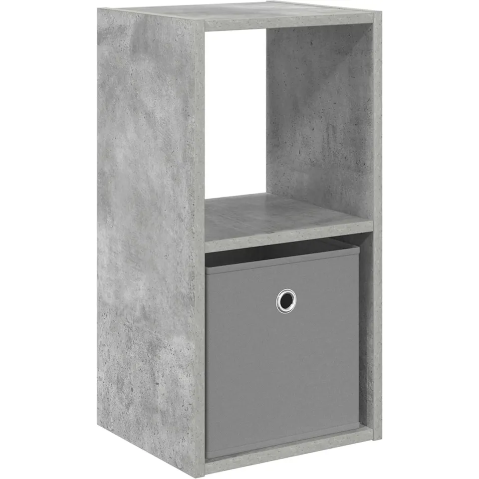 vidaXL Nachtkastje Beton Grijs 30,5 x 27 x 59,5 cm Bewerkt hout