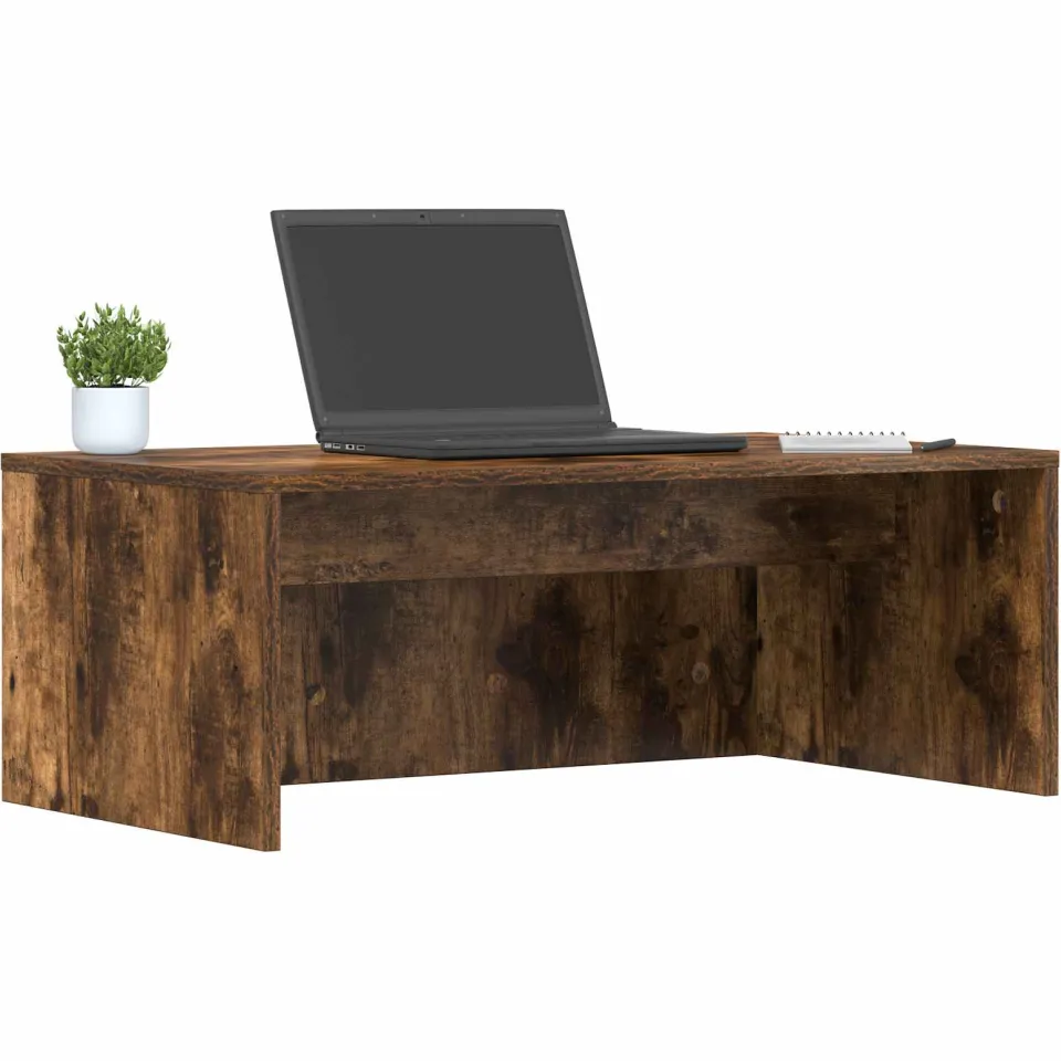 vidaXL Wandbureau Gerookt eiken 80 x 45 x 30 cm Bewerkt hout Bruin