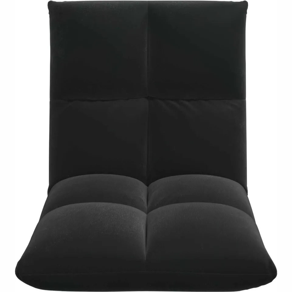 vidaXL Verstelbare vlo stoelen Zwart Fluweel, foto 4