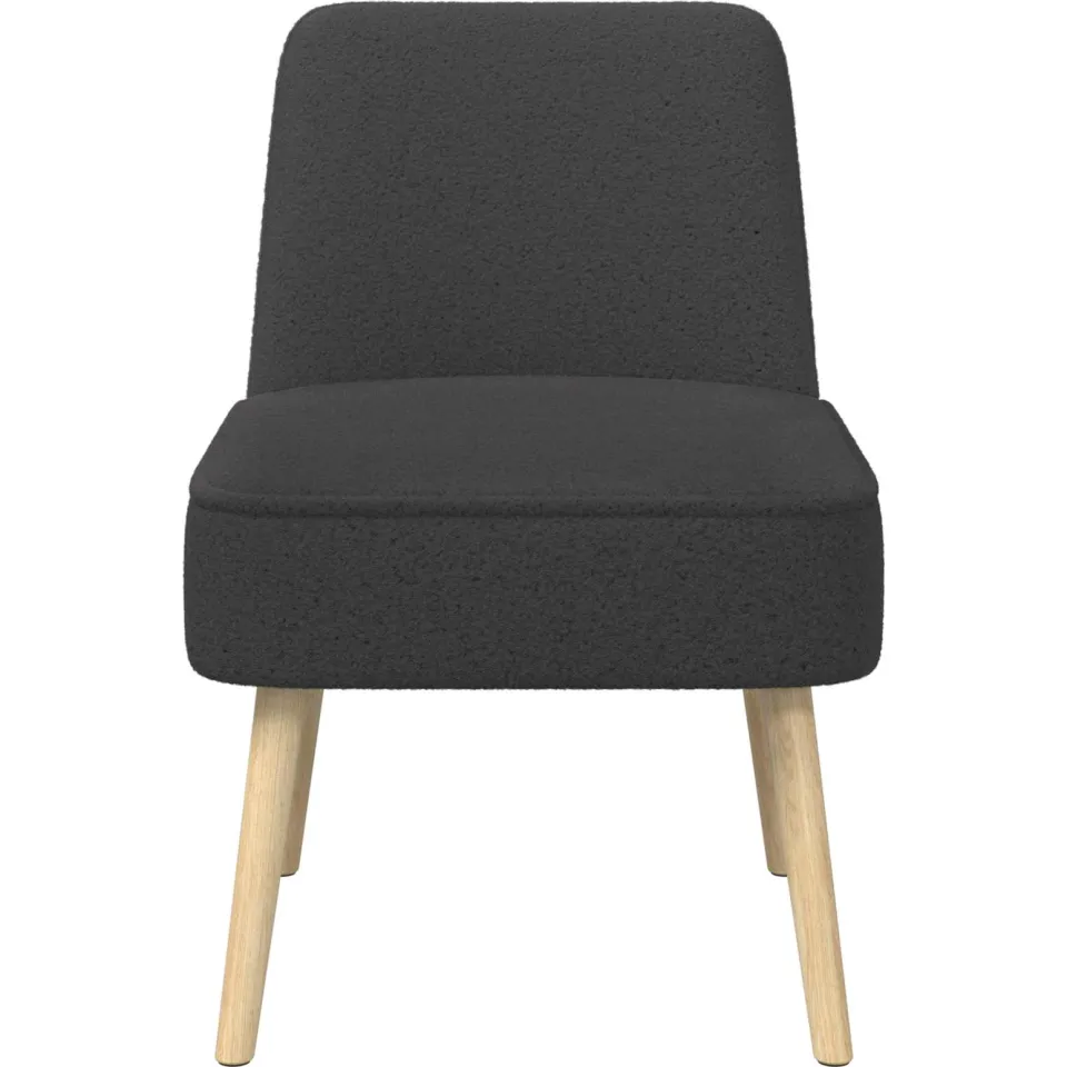vidaXL Slipper Stoel Donkergrijs
