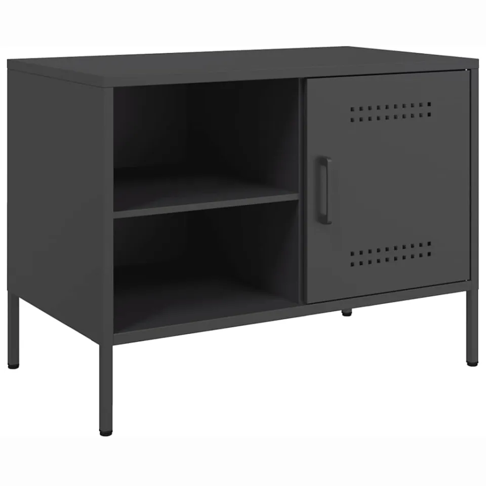 vidaXL Tv-meubel 68x39x50,5 cm staal zwart, foto 3