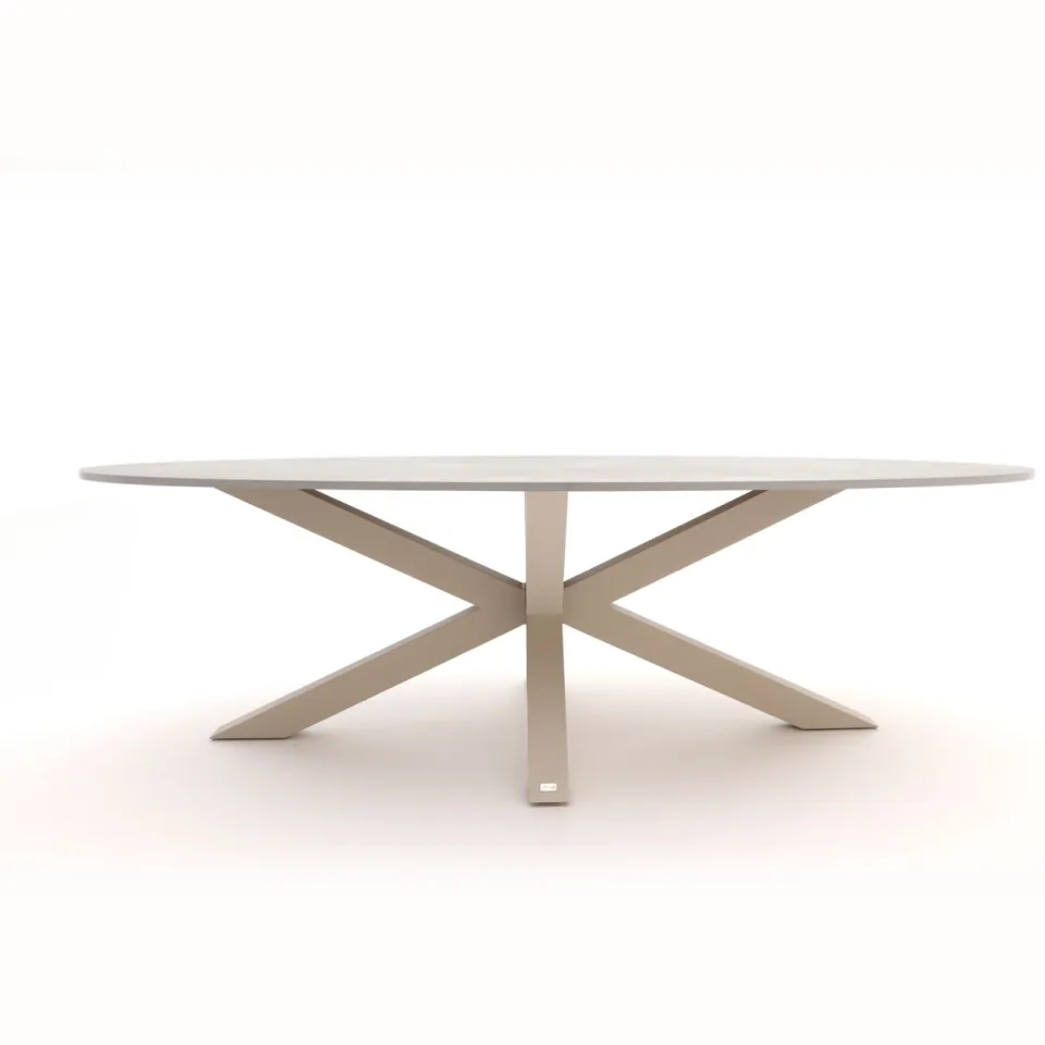 Bellagio tuinmeubelen Bellagio Induno Ellips dining tuintafel 200x110cm taupe, foto 2