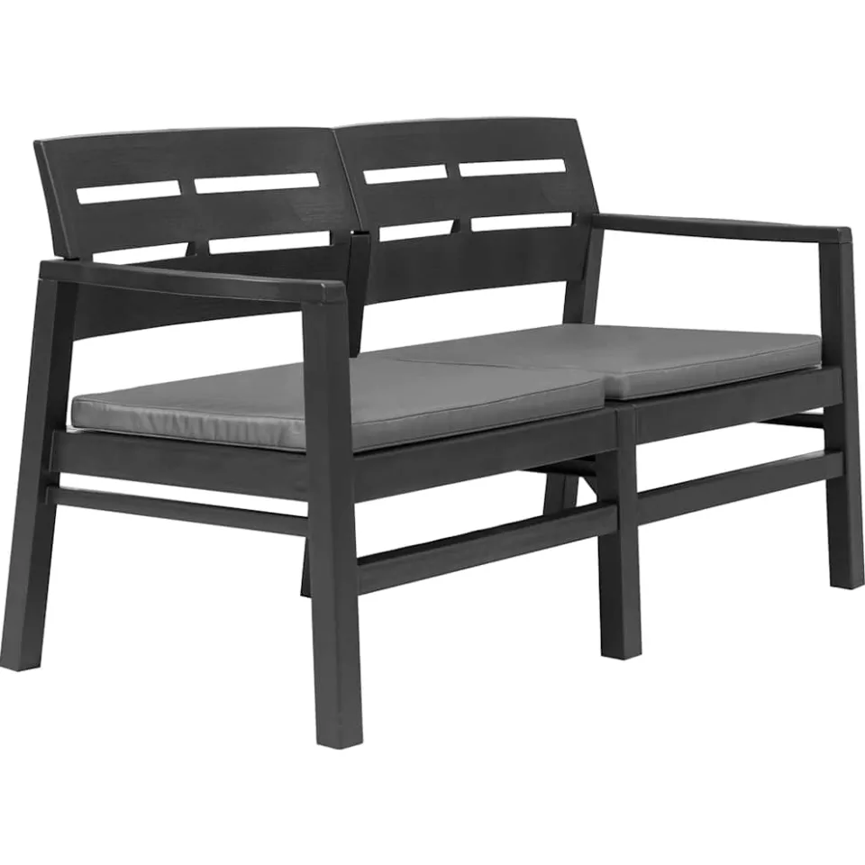 vidaXL 4-delige Loungeset kunststof antraciet, foto 3