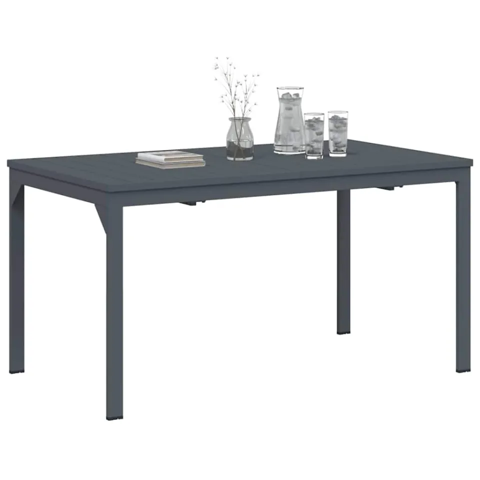 vidaXL Terrastafel Antraciet 180 x 80 x 74 cm Gepoedercoat staal, foto 3