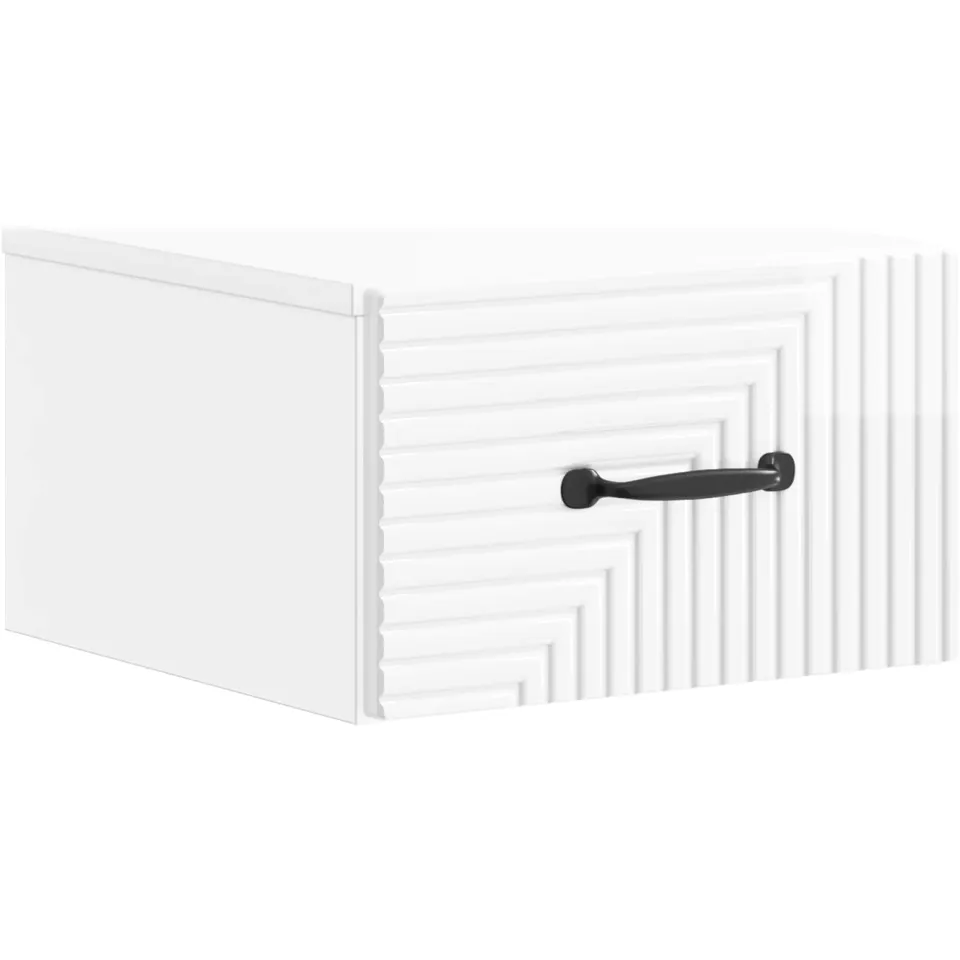 vidaXL Wandbeugel Bedkast Hoogglans Wit 34,5 x 33 x 20 cm Bewerkt hout, foto 3
