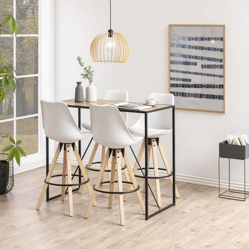 Lisomme Vic houten bartafel naturel - 120 x 60 cm, foto 4