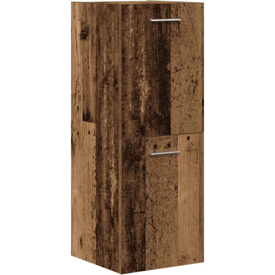 vidaXL 3-delige Badkamermeubelset bewerkt hout oud houtkleurig bruin, foto 4