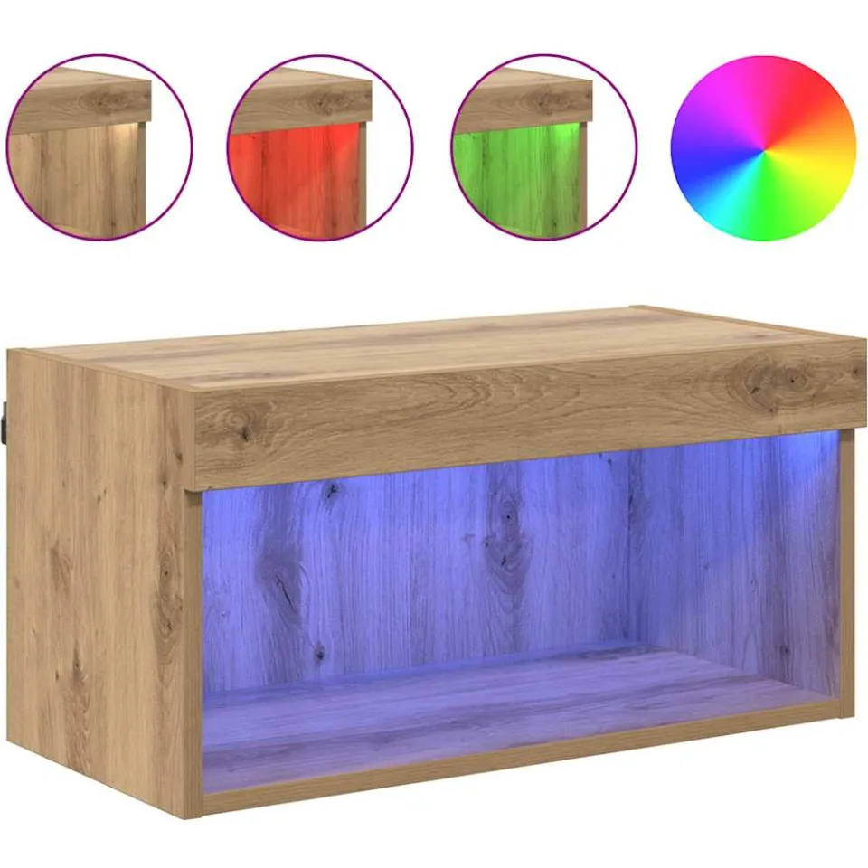 vidaXL Tv-meubelset 60 x 30 x 30 cm Artisan Eiken Bewerkt hout, foto 4