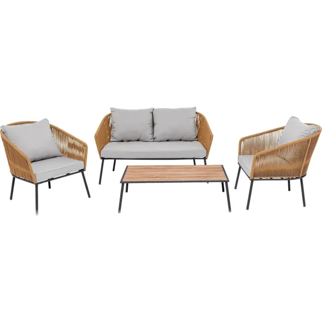 Kare Design Tuinmeubilair Elba 4-Zits bruin Kare Design