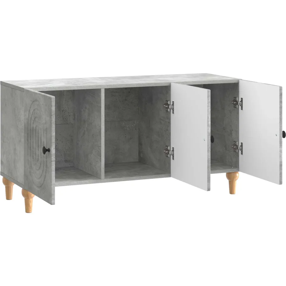 vidaXL TV-kast 99 x 34,5 x 50 cm Betongrijs Bewerkt hout grijs, foto 4