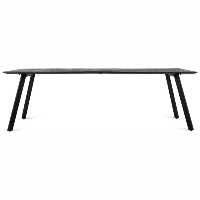 Benoa Eettafel Berlin mangohout 140 cm - Zwart Wit