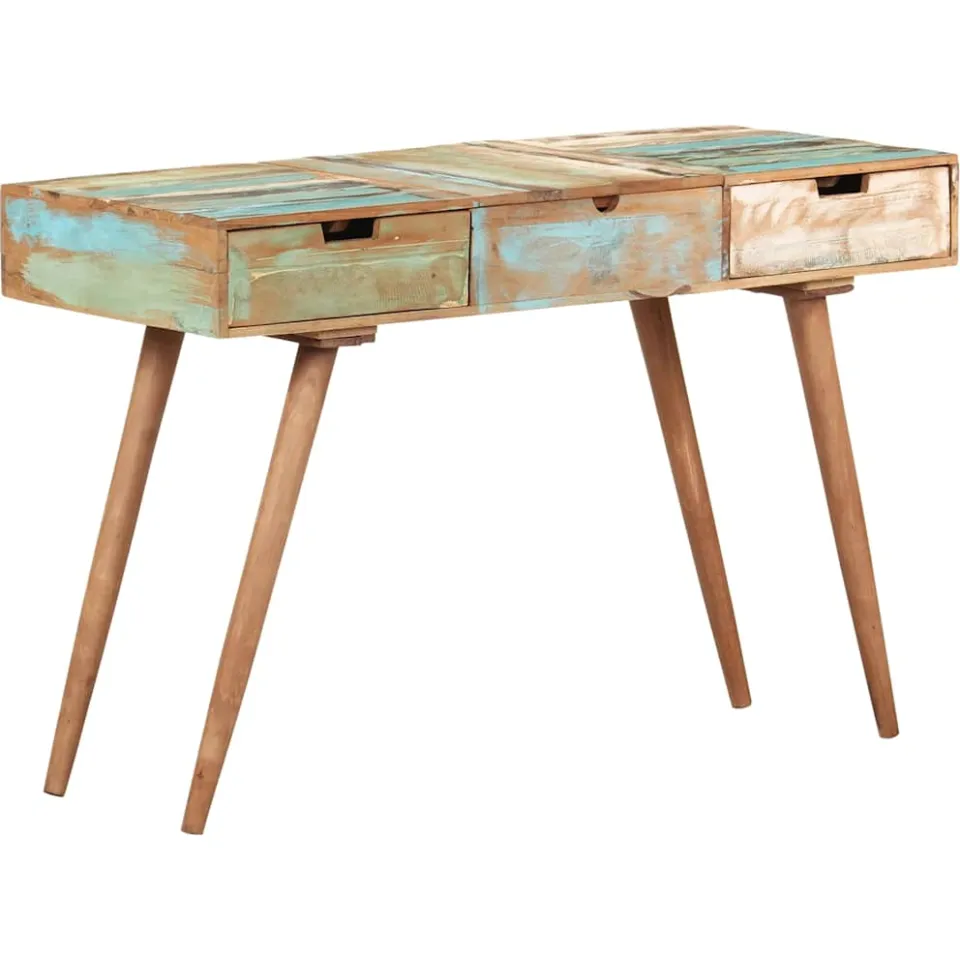 vidaXL Kaptafel met spiegel 112x45x76 cm massief gerecycled hout bruin, foto 2