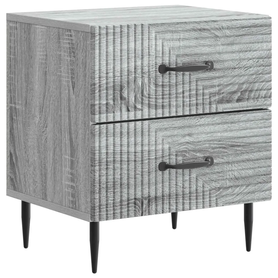 vidaXL Nachtkastje Grijs sonoma 43 x 34,5 x 47,5 cm Bewerkt hout, foto 3