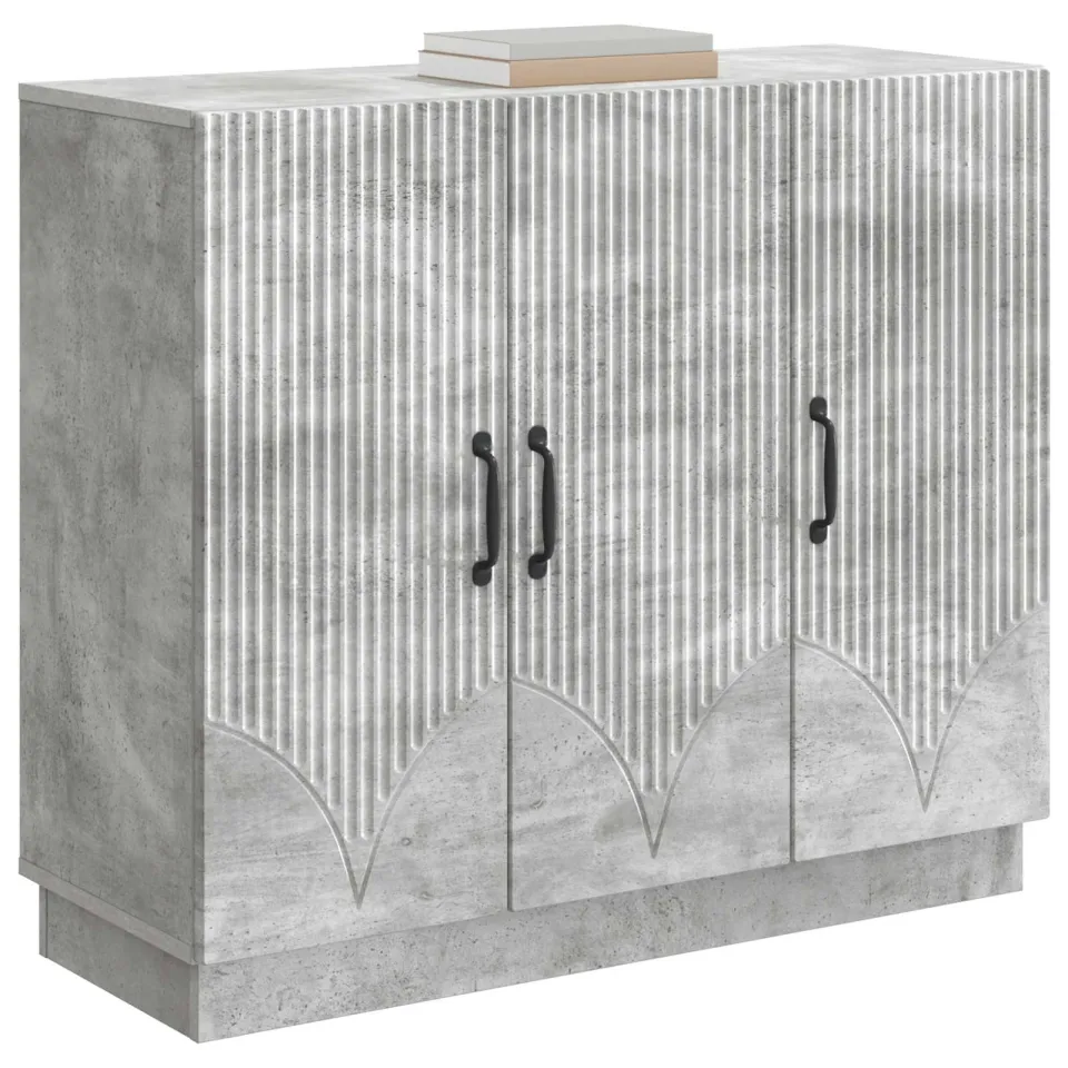 vidaXL Dressoir Betongrijs 89 x 34,5 x 77 cm Bewerkt hout