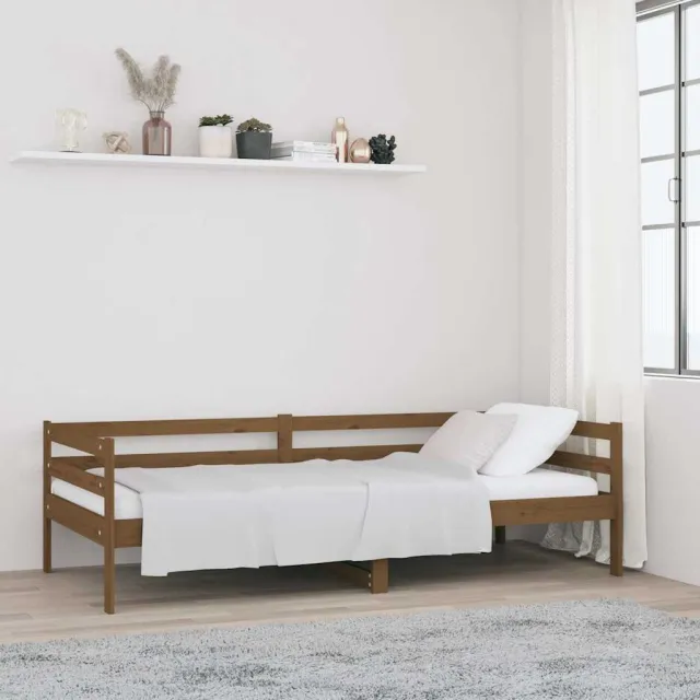 vidaXL Slaapbank 90x190 cm massief grenenhout honingbruin
