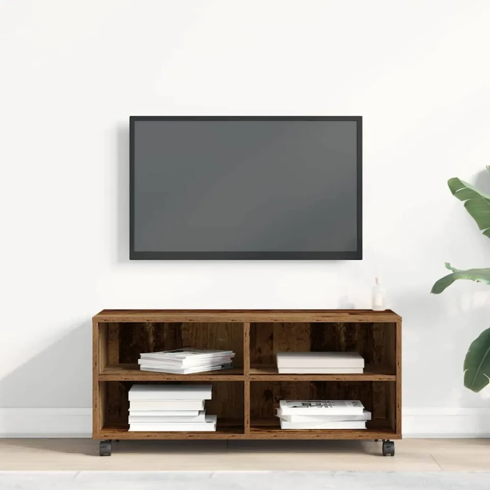 vidaXL TV-kast 90 x 35 x 40,5 cm Bruin Bewerkt hout, foto 4