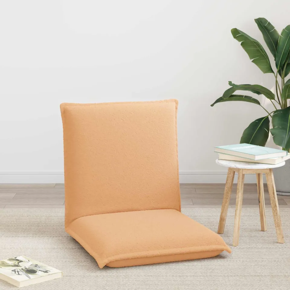 vidaXL Verstelbare vlo stoelen Beige Schapenstof, foto 3