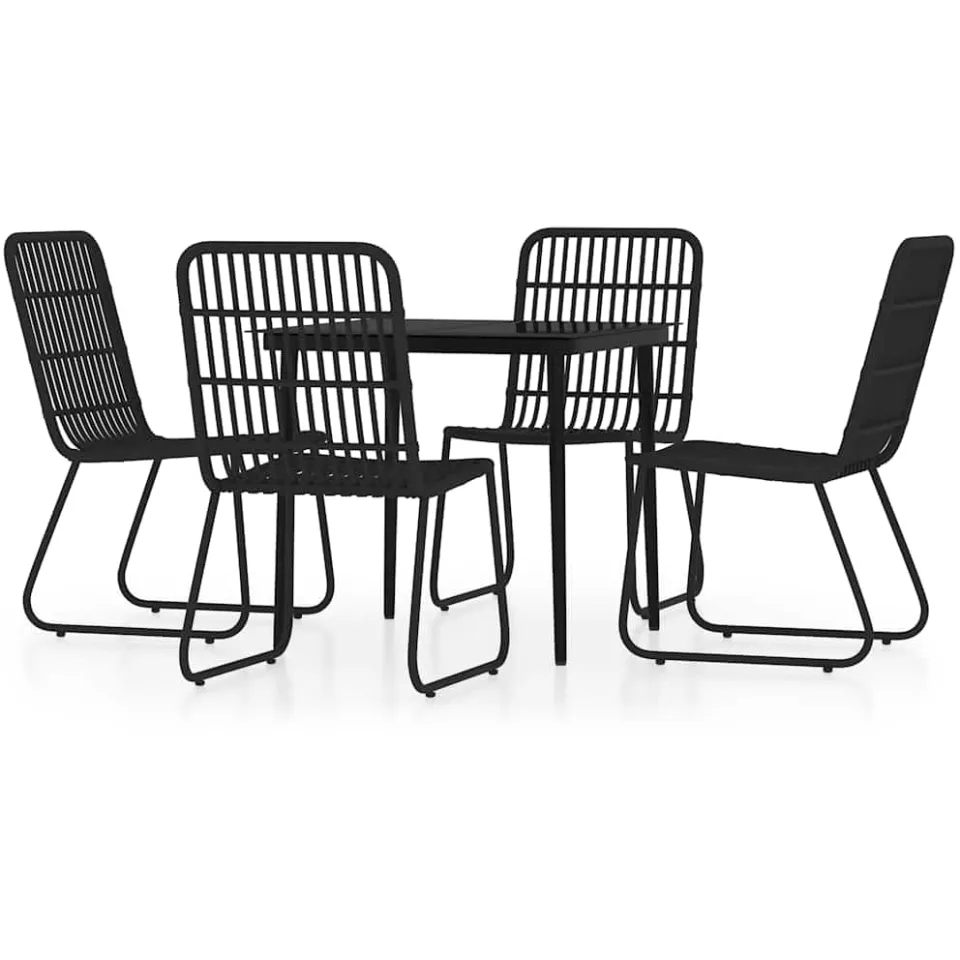 vidaXL 5-delige Tuinset zwart, foto 3