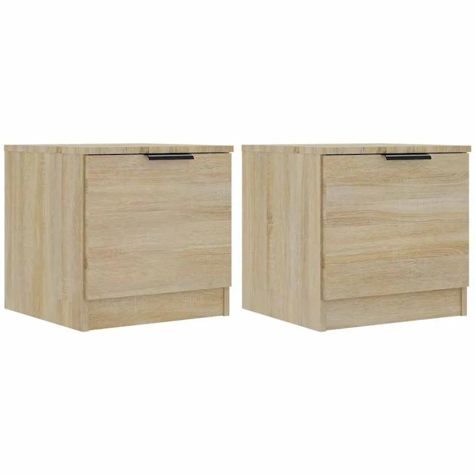 vidaXL Nachtkastjes 2 st 40x39x40 cm sonoma eikenkleurig Bruin