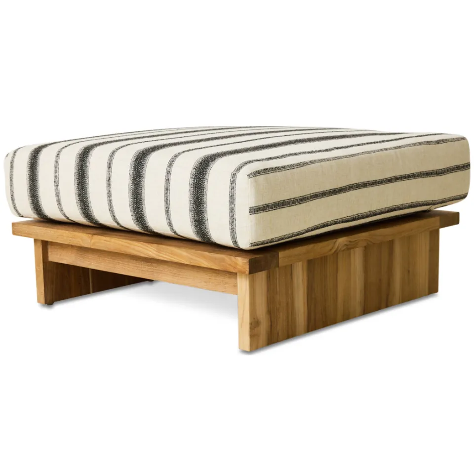 HKLIVING hocker outdoor teak (chalkstripe), foto 4
