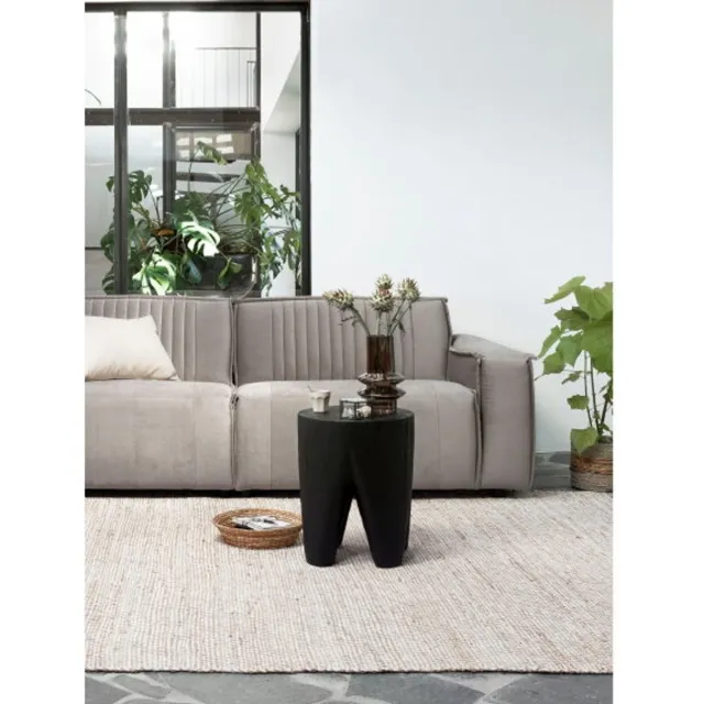 Must Living Tooth bijzettafel suarhout zwart - 45 × 35 × 35 cm