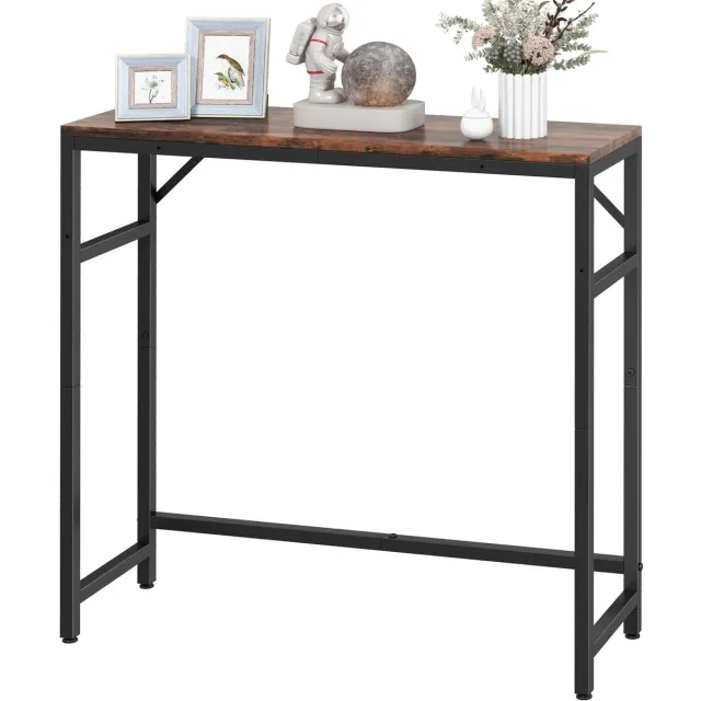 My Ninki ® Slanke en Stijlvolle Multifunctionele Console Tafel voor Smalle Ruimtes met Robuuste Ondersteuning bruin