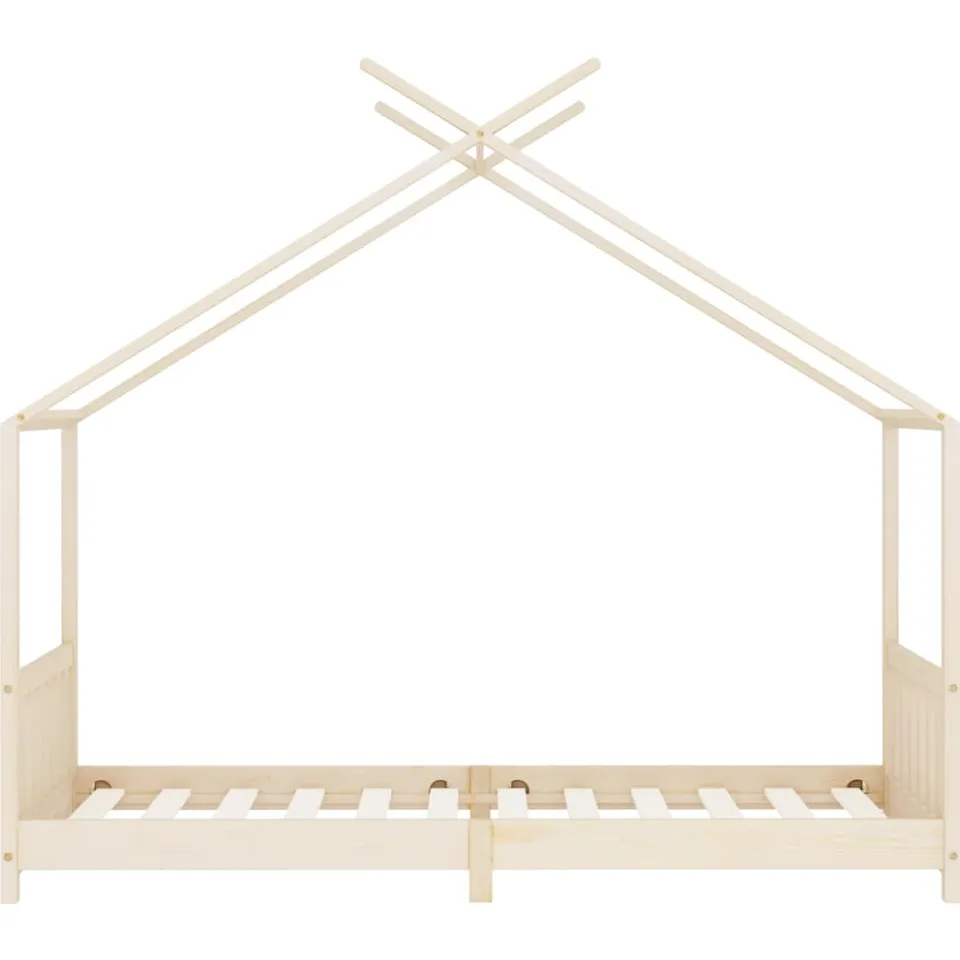 vidaXL Kinderbedframe massief grenenhout 90x200 cm bruin, foto 4