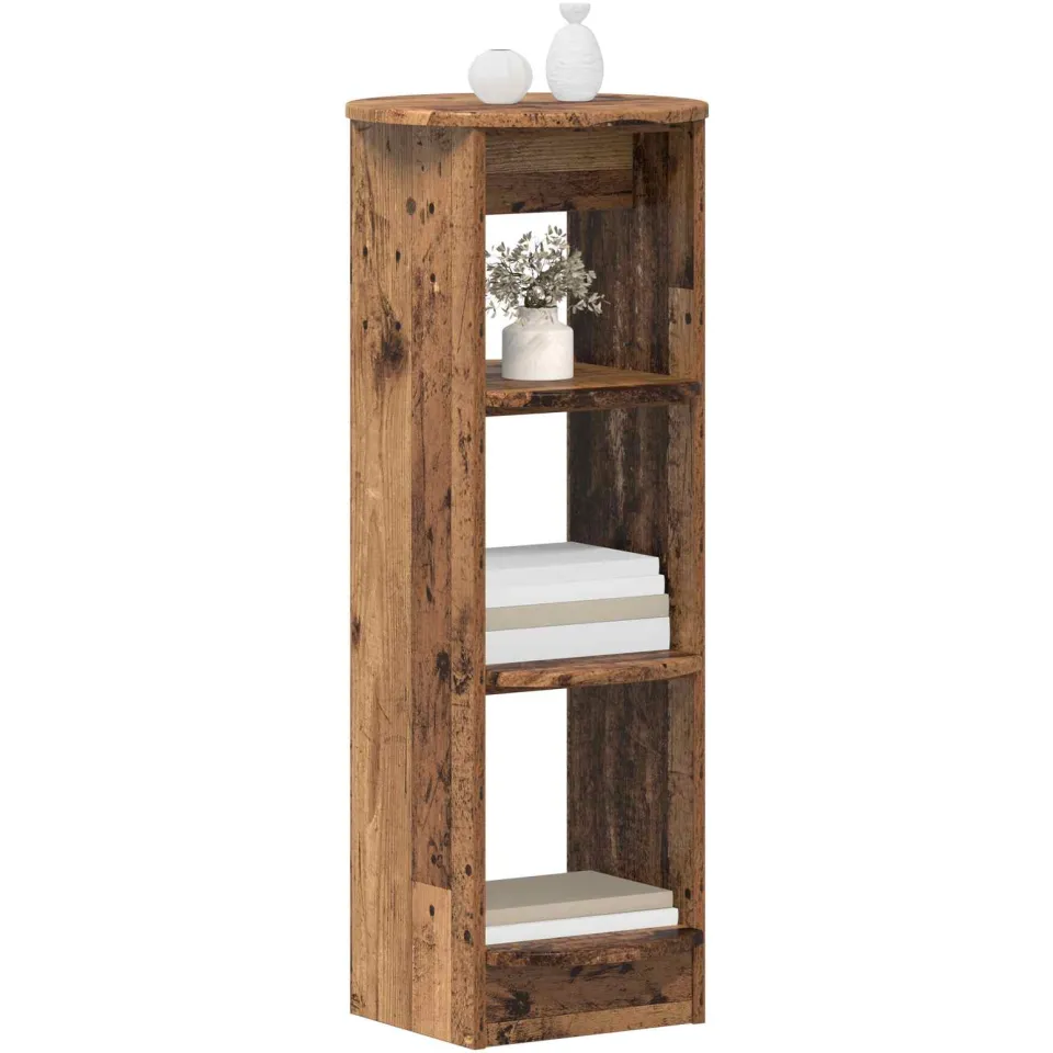vidaXL Bijzetkast Oudhout 40 x 40 x 100 cm Geconstrueerd hout Bruin