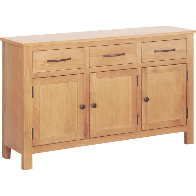 vidaXL Dressoir Bruin 112 x 33.5 x 70 cm Massief eikenhout