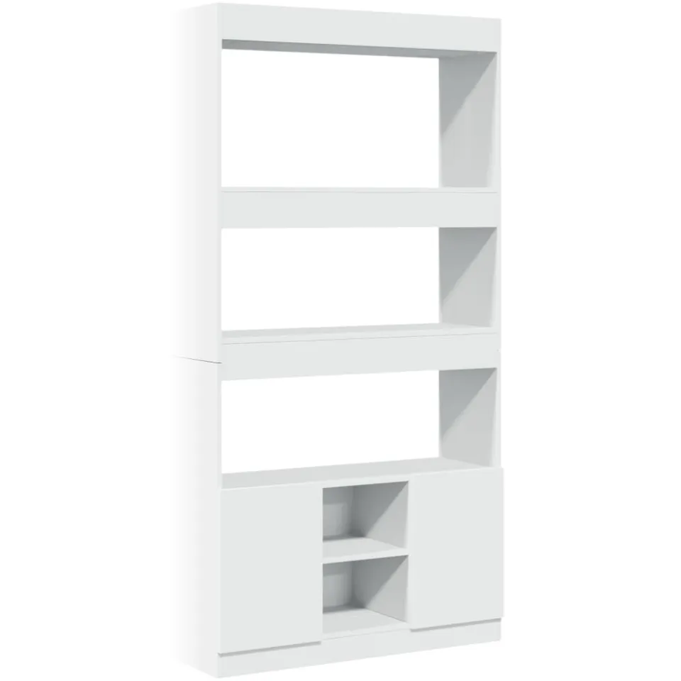 vidaXL Hoge kast 92x33x180 cm bewerkt hout wit