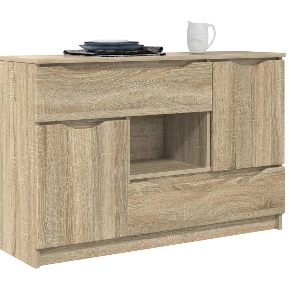 vidaXL Dressoir Sonoma Eiken 100 x 30 x 65,6 Bewerkt hout