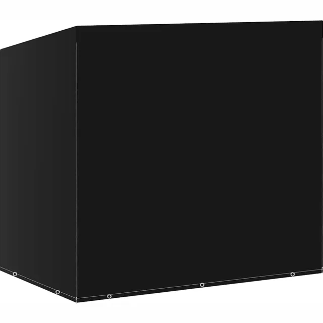 vidaXL Schommelbankhoes met 10 oogjes en 2 ritsen 255x145x170 cm Zwart