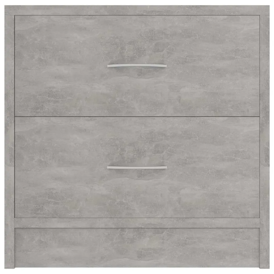 vidaXL Nachtkastjes 2 st 40x30x40 cm bewerkt hout betongrijs grijs, foto 4