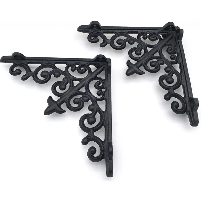Barnwoodweb Plankdragers Metaal Classic Black Matt - 17x17 cm - Trendy Stoere Industriële Mat Zwarte Planken Dragers- Stalen Schapdragers
