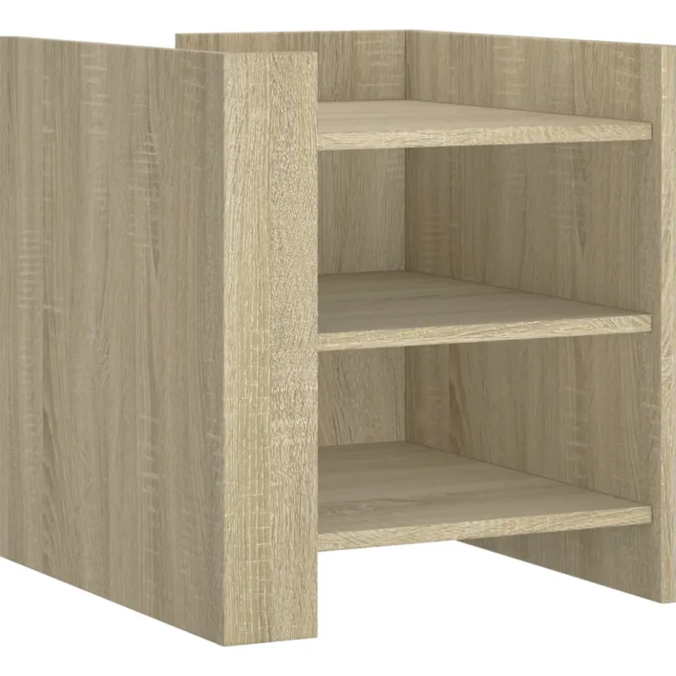 vidaXL Nachtkastje 45x50x50 cm bewerkt hout sonoma eikenkleurig, foto 3
