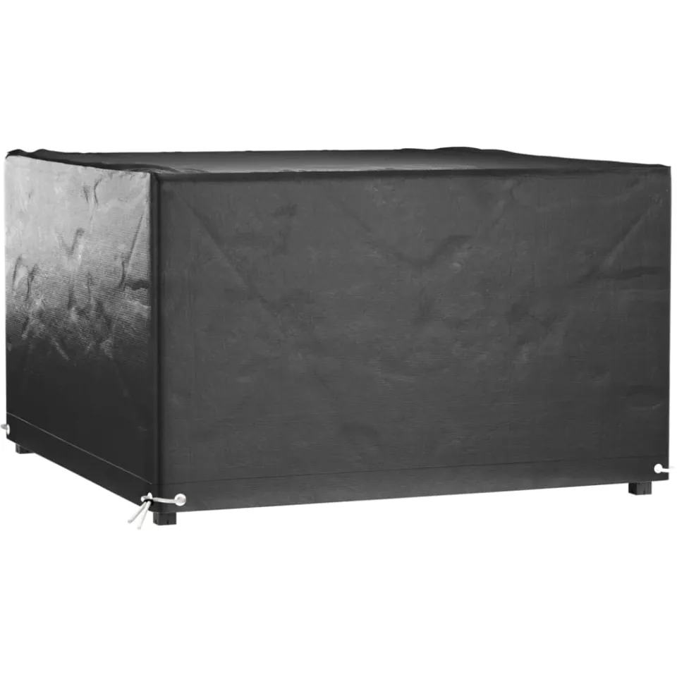 vidaXL Tuinmeubelhoezen 2 st 8 ogen vierkant 125x125x75 cm zwart, foto 2