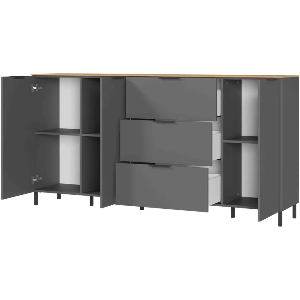 dressoir Amalfi grafiet-eiken, foto 2